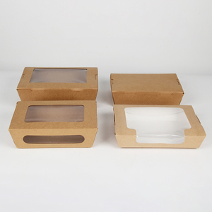 Boîte en papier de qualité supérieure, jetable, de qualité alimentaire, personnalisée, pour la pâtisserie, avec grande fenêtre, pour gâteaux, biscuits, desserts - Product Image 3