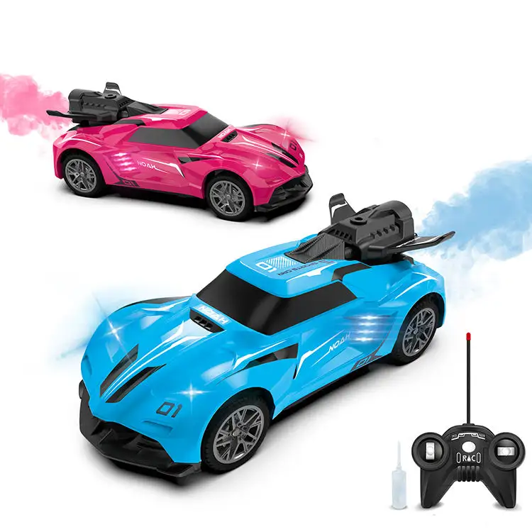 Semprotan lampu RC 1:24, mobil olahraga kualitas Remote kontrol mobil hadiah anak-anak laki-laki mainan kendaraan listrik mainan Radio Control