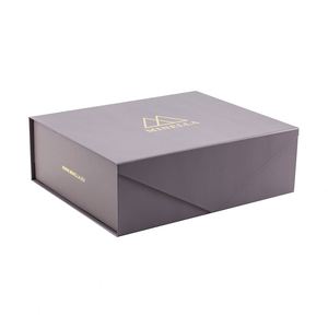 Caja Plegable con Logotipo Dorado Impreso Personalizado, Caja de Embalaje de Lujo con Solapa Triangular, Caja Mate con Cierre Magnético - Product Image 3
