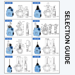 Chất lượng cao LSA loạt IP67 Micro chuyển đổi con lăn đòn bẩy giới hạn chuyển đổi không thấm nước 1NO + 1NC giới hạn chuyển đổi - Product Image 6