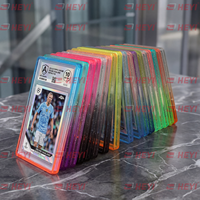 Plaque de protection transparente pour cartes gradées avec panneau arrière en TPU 35pt, motif dégradé multicolore et paillettes, protection antichoc ACE avec panneau arrière