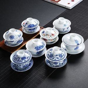 Service à thé en porcelaine de Chine Tasse à thé en céramique bleue et blanche <span class=keywords><strong>Gaiwan</strong></span> - Product Image 2