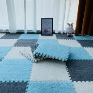 Baby Playmats Alfombra Diy, Multicolor Plush Puzzle Lead Free Eva Plush Mat Area Rug Carpets Living Room Colchoneta Carpet/