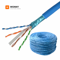 Câble Ethernet Cat6 Wonny UTP FTP SFTP en vrac, câble réseau LAN, test Fluke réussi pour câblage structuré