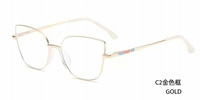 Vente en gros de montures de lunettes optiques en métal, forme œil de chat, légères, élégantes, solides, à monture complète, durables, pour femmes, nouveau modèle