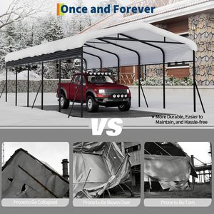 Abri <span class=keywords><strong>de</strong></span> voiture en métal sur mesure, abri <span class=keywords><strong>de</strong></span> garage robuste, abri <span class=keywords><strong>de</strong></span> voiture extérieur pour SUV, camion, bateaux - Product Image 5