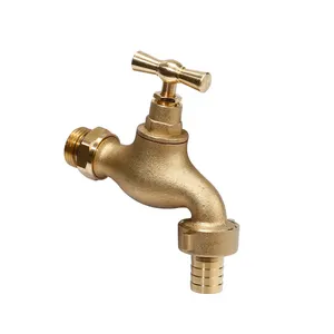 Hose Bibcock Brass Lockable Bibcock Quick Open Taps Or Garden Faucets Brass Bibcock Bib Tap 3/4"x 3/4" Garden Using Casting Tap