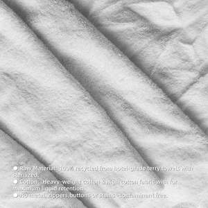 Paños de Limpieza Blancos de Algodón Puro, Paños de Limpieza Profesionales Blancos para Taller, Resistentes, para Limpieza Industrial - Product Image 4