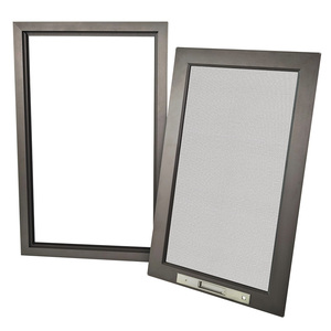 Modern Design Double Diamond Mesh <strong>Windows</strong> Large Bay <strong>Window</strong> Black Aluminium <strong>Frame</strong> Sliding Folding for Bedroom Bathroom Chinese - Product Image 4