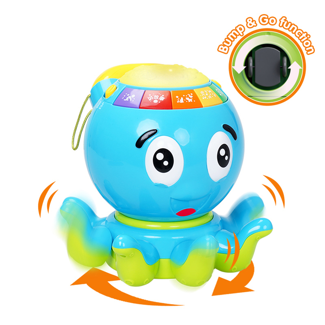 FiveStar Battery Operated Plastic ABS Octopus Educational Toy for Children Featuring Simulated Phone Call Function Music Animal