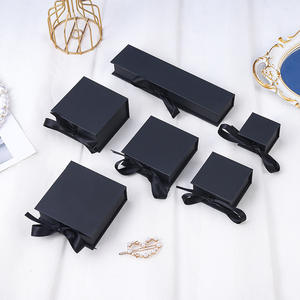 Cajas de Regalo Personalizadas de Lujo Discretas para Relojes, Anillos y Collares, Cajas de Embalaje de Joyería Cuadradas de Papel con Lazo - Product Image 6