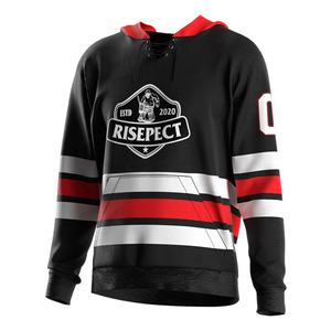 Maillot de Hockey à Capuche Brodé Oversize pour Homme et Femme – Tenue d'Équipe de Hockey sur Glace à Manches Longues – Design Tendance et Abordable - Product Image 1