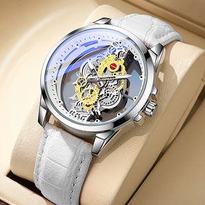 OEM ODM personalizzato da <span class=keywords><strong>donna</strong></span> orologio al quarzo con scheletro in pelle per Logo personalizzato da <span class=keywords><strong>donna</strong></span> - Product Image 1