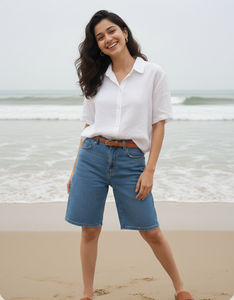 ชุดเดรสลำลองสำหรับผู้หญิง ผ้าเนื้อบางเบา เหมาะสำหรับใส่ไปชายหาด เนื้อผ้านุ่มพลิ้ว สวมใส่สบายและมีสไตล์ - Product Image 4