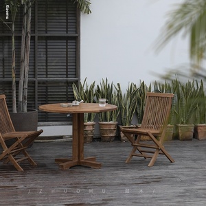 Tumi Foldable Square Southeast Asia Design Teak Wood <b>Outdoor</b> Furniture <b>Table</b> for Courtyard Homestay Hotel & Balcony Use - Product Image 4
