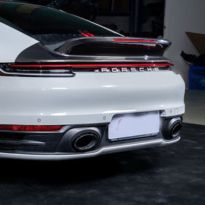 Pour 2019 + Porsche 911 992 Double aile Spoiler Kit de carrosserie modifié Style <span class=keywords><strong>SC</strong></span> en Fiber de carbone pare-chocs arrière Spoiler en queue de canard - Product Image 4