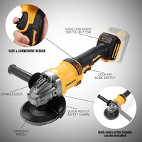 Airforce 36V Industrial Electric DIY Power Tool 100mm Glissière Type Trigger Switch Brushless Polishing Angle Grinder 5.2AH M14mm