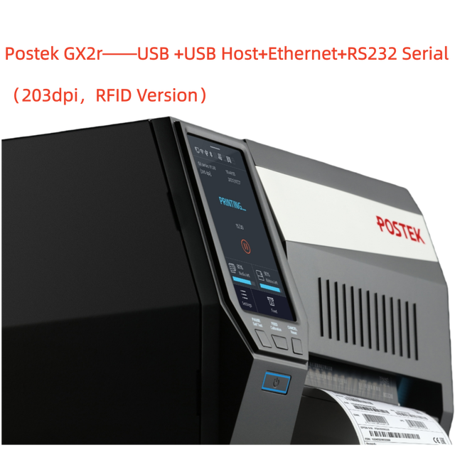 Industrial Grade RFID Thermal Transfer Label Barcode Printer Postek GX Series GX2r/GX3r/GX6r USB Interface in Stock