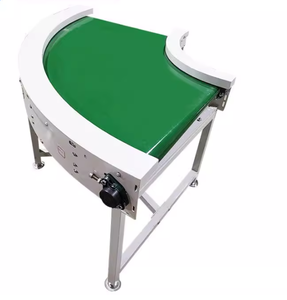 Üretim Hatları ve Restoran Kullanımı için Özel Yarıçaplı-İnce 90/180 Derece Dönüşlü Kavisli Kauçuk ve PU Bantlı Konveyör - Product Image 5