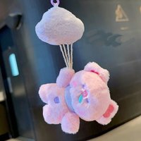 Porte-clés en peluche nuage, animaux en peluche chat, cochon, éléphant, lapin, poupée, porte-clés, pendentif pour sac, poupée en peluche, ours en peluche