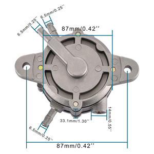GOOFIT <span class=keywords><strong>Pompe</strong></span> à carburant à vide à 3 sorties pour GY6 CF150 CF250 Helix CN250 Elite CH150 CH250 Roketa Baja Hammerhead 250 Water - Product Image 2