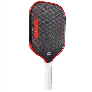 Raquette de pickleball Ksitig Clod Cut Black 10,5 mm d'épaisseur, durable, compétition, texture en fibre de carbone 3D, surface mate rugueuse, tissu - Product Image 1