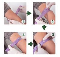 Tourniquet médical à bouton à dégagement rapide sans latex TPE