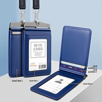 Porte-badge professionnel personnalisé CARDSILK en cuir PU haut de gamme avec cordon pour badge nominatif d'employé – Idéal pour les contrôles de sécurité et les organisations