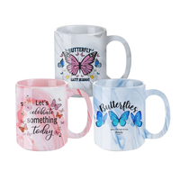 Tasse à café en céramique 11oz en porcelaine, personnalisable avec logo, texture marbrée, sublimation, vierge, minimaliste, écologique, pour Noël
