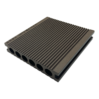 Revêtement de terrasse composite WPC moderne de haute qualité, surface brossée antidérapante, double verrouillage, écologique, imperméable, garantie 5 ans