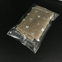 Sac en cellophane transparent BOPP OPP avec rabat auto-adhésif, taille et logo personnalisables, jetable pour l'emballage des marchandises