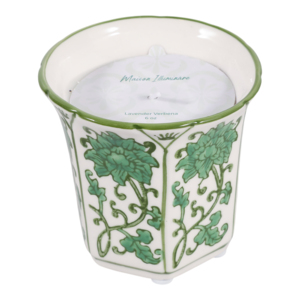 Candela Profumata in Ceramica Floreale, Votiva a Colonna per Decorazione Interna di Soggiorno, Camera da Letto e Bagno - Product Image 3