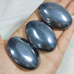 Pierre de Terahertz naturelle polie en forme ovale pour la guérison spirituelle, la décoration intérieure et les cadeaux de fêtes (vente en gros) - Product Image 4