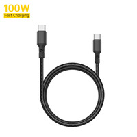 Câble USB C vers USB C ASPOR 100W, câble de charge rapide tressé en nylon, charge rapide PD 100W pour téléphones, 1M, 2M et 3M