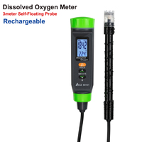 Sonde flottante AZ84131, détecteur de qualité de l'eau rechargeable, testeur d'oxygène dissous de type stylo avec câble de 3 mètres