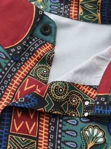 Chemise Dashiki <span class=keywords><strong>Africaine</strong></span> pour Hommes, Imprimé Ethnique Ankara Traditionnel, Haut à Manches Longues, Vêtement Africain Afrocentrique pour Festival - Product Image 6