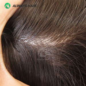 <span class=keywords><strong>Peluca</strong></span> de Cabello Humano Virgen Europeo <span class=keywords><strong>Real</strong></span> de 6, 8 y 9-10 Pulgadas, con Base de PU Inyectado y Piel Fina de 7x9, Color Marrón, para Hombres - Product Image 5