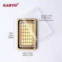 1107 gros rectangle Bento à emporter emballage à emporter plateau à Sushi jetable en plastique alimentaire agneau rouleau Sushi boîte avec couvercle