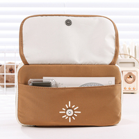 Mignon neuf couches ultra-grande capacité stylo sacs conteneurs avec une cloison transparente sac femmes cosmétiques titulaire pochette