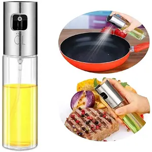 Pulvérisateur de bouteille en verre d'huile d'olive de qualité alimentaire en acier inoxydable Offres Spéciales 100ML pulvérisateurs d'huile bouteille de pulvérisation d'huile pour BBQ, cuisson, cuisson