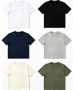 Couple T-<b>shirts</b> Unisex <b>White</b> Short Sleeve O-Neck T-<b>Shirt</b> Regular <b>Fit</b> Cotton Jersey Casual Plain Dyed Knitted Front Logo - Product Image 6