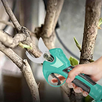 Efficiënte 900W lithium-ion accu-aangedreven borstelloze motor snoeischaar met twee snelheden en carbonstalen mes.