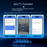 Tarjeta Traductora Inteligente con IA de Modelo Grande T1, Opciones OLED, Grabación Magnética, Transferencia, Conversación Global con un Solo Botón