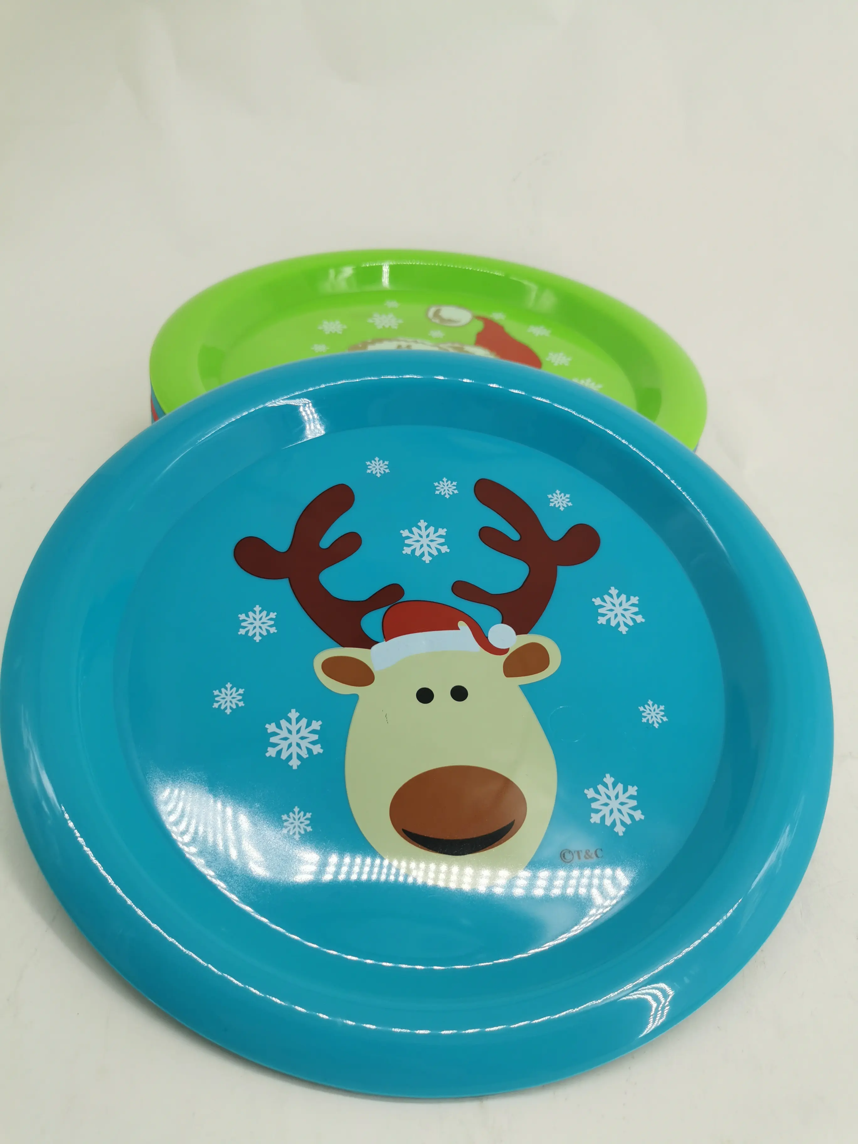 Plate Decorative Custom Print Decal Plastic Christmas Decorate Charger Plate