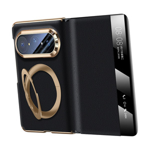 Étui de téléphone pour Pura XMax, entièrement enveloppant, avec rabat magnétique, support rotatif, double protection de la charnière, étui pour téléphone à écran pliable - Product Image 6