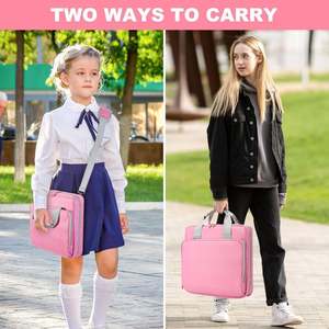 Échantillon gratuit BSCI, classeur à fermeture éclair facile à transporter, 3 anneaux avec plusieurs poches pour l'école et le bureau, classeur à fermeture éclair - Product Image 3