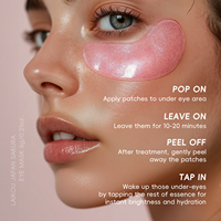 Masque pour les yeux en feuille de Sakura OEM/ODM 6g/paire Hydratant et Anti-rides pour tous types de peau Version anglaise complète