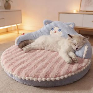 Luxury Cotton Sponge <strong>Cat</strong> <strong>Bed</strong> Winter Sleep and Play Mat Eco-Friendly Solid Pattern Hand Washable Fashionable Warm for Dogs - Product Image 1