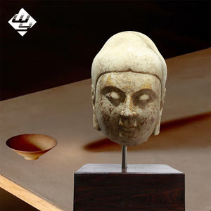 Escultura de Pedra de Cabeça de Buda Estilo Qingzhou Grande Luxuosa para Quatro Estações - Product Image 6