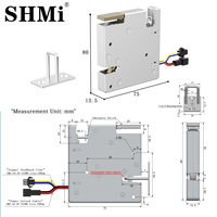 SHMi XG7580 Serrure Électromagnétique Intelligente pour Armoire et Casier, Déverrouillage d'Urgence Sans Clé, Énergie Instantanée DC12V 24W